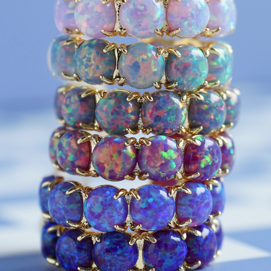 The Purple Lab Opal Hoops
