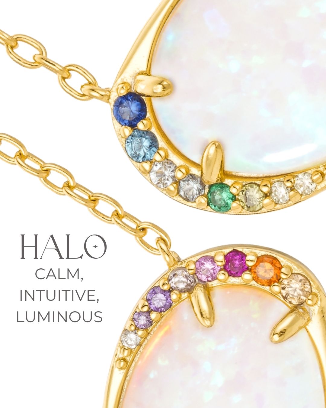 Halo Opal Aurora Necklace