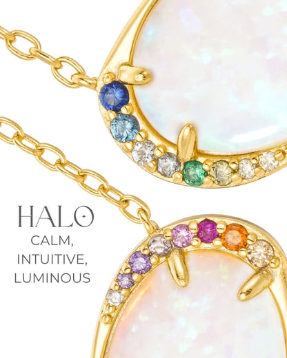 Halo Opal Aurora Necklace
