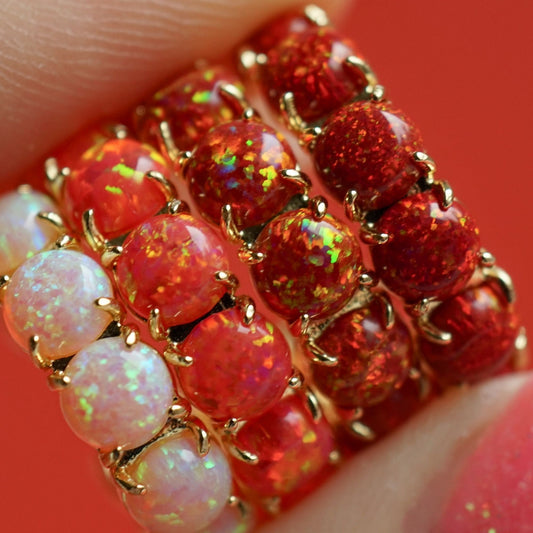 The Red Lab Opal Hoop