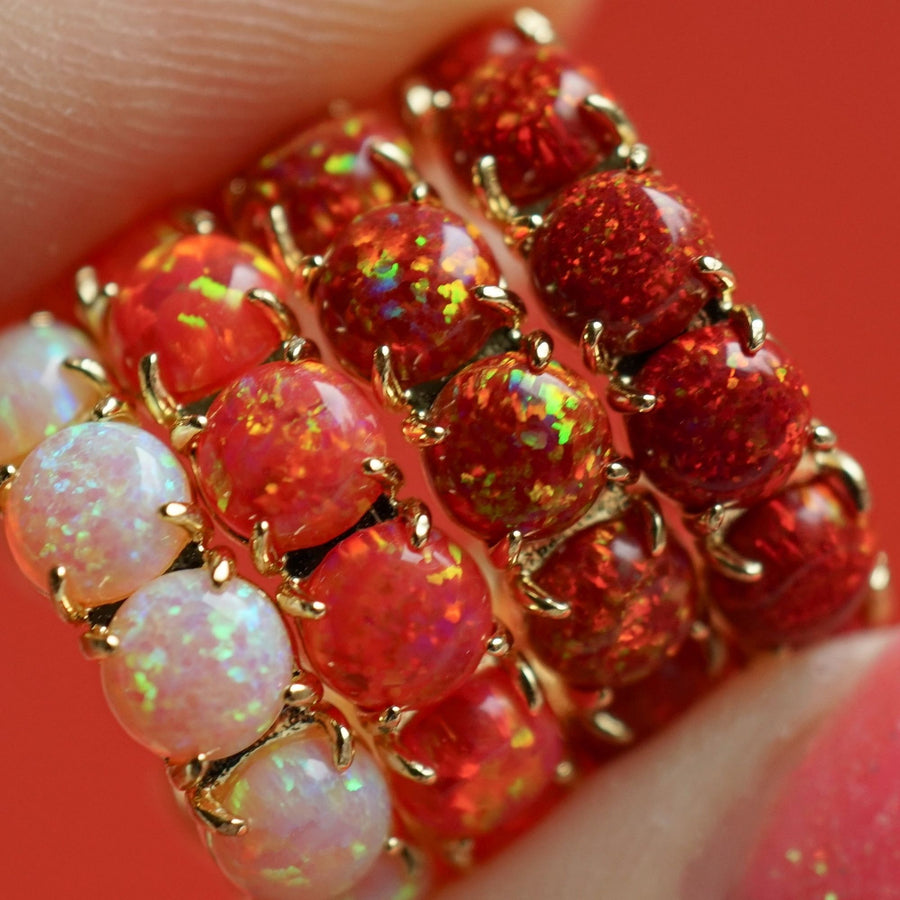 The Red Lab Opal Hoop