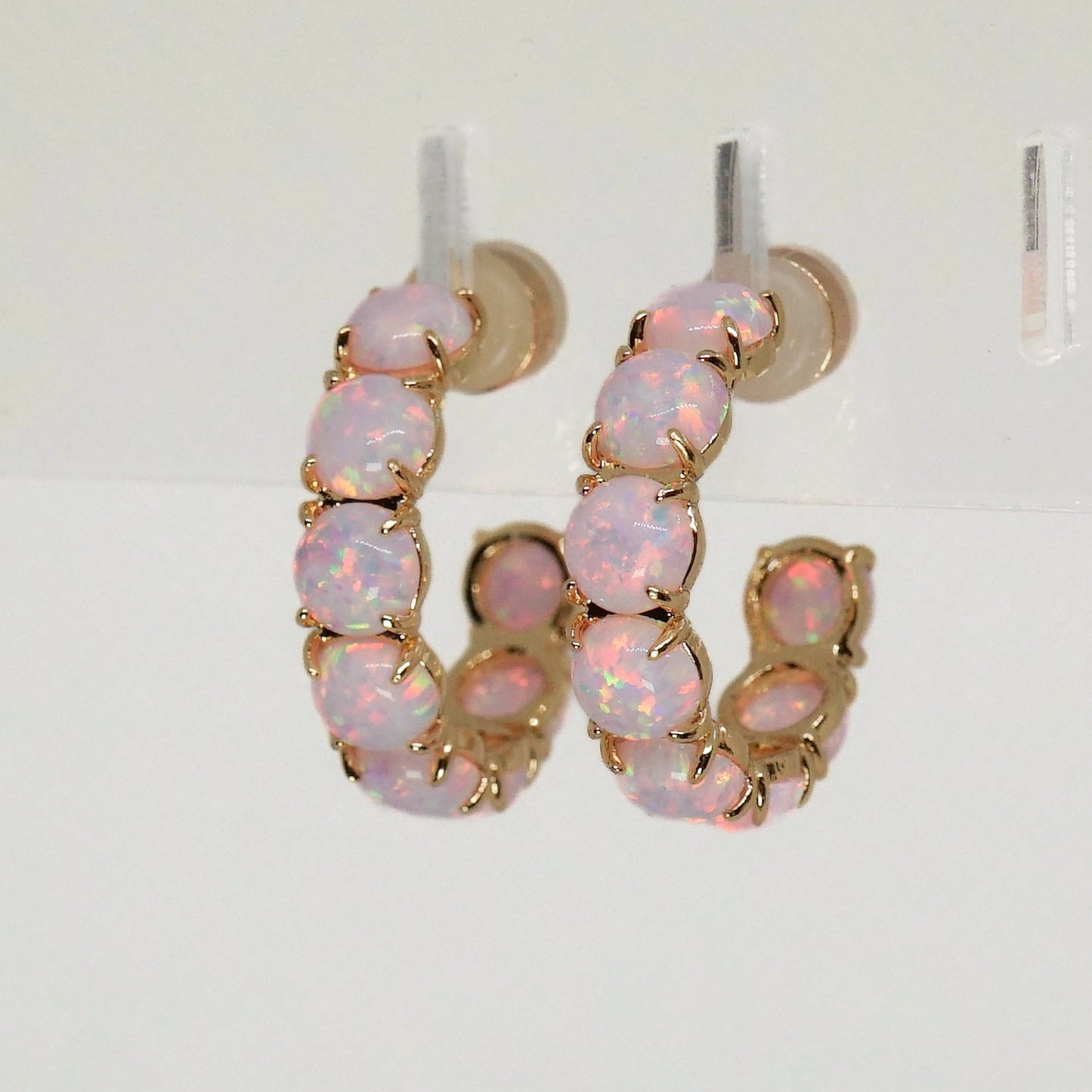 The Pink Opal Hoops