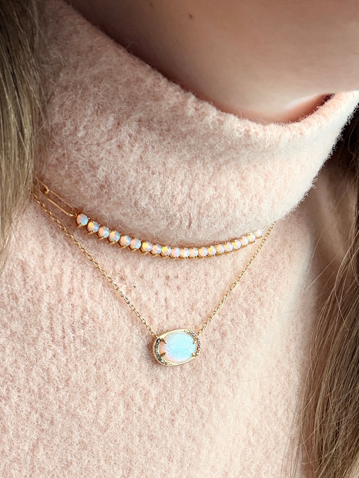 Halo Opal Aurora Necklace