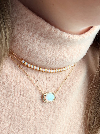 Halo Opal Aurora Necklace