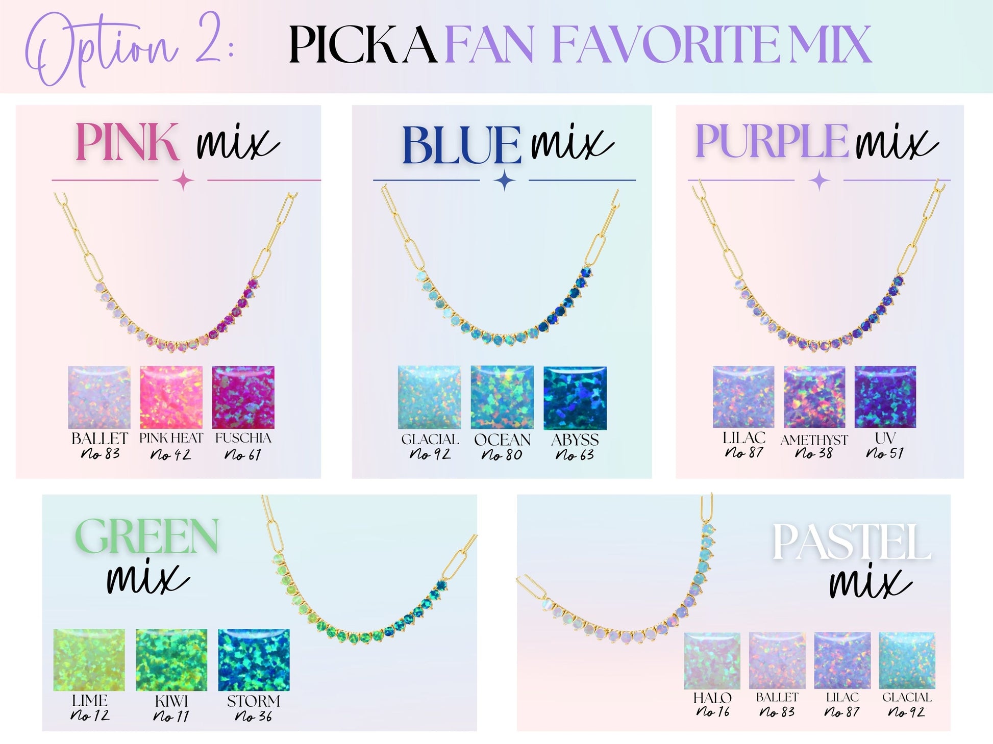 Demi Fine Lab Opal Tennis Chain | Design your Own