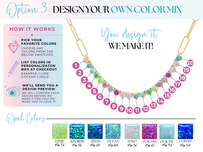Demi Fine Lab Opal Tennis Chain | Design your Own