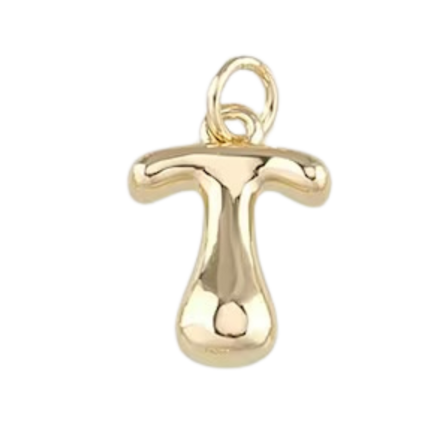 Gold Bubble Letter Charm - Layer It Jewelry