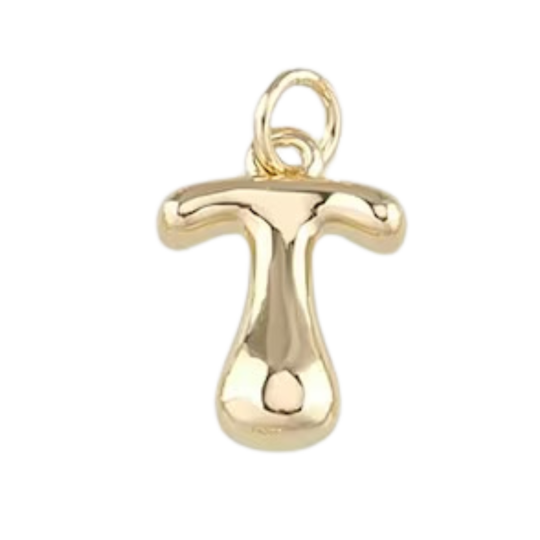 Gold Bubble Letter Charm - Layer It Jewelry