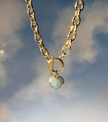 Cora Large Heart Toggle Necklace