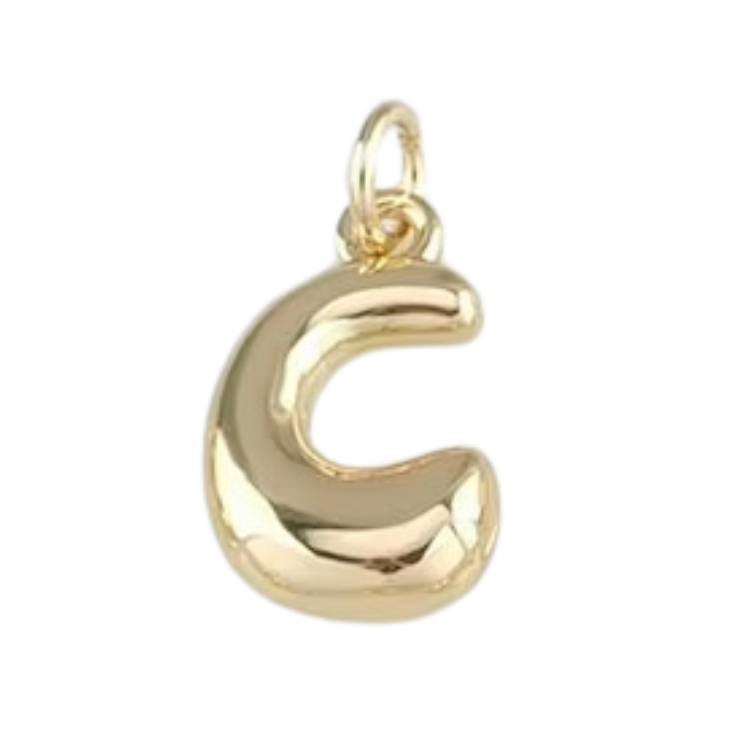 Gold Bubble Letter Charm - Layer It Jewelry