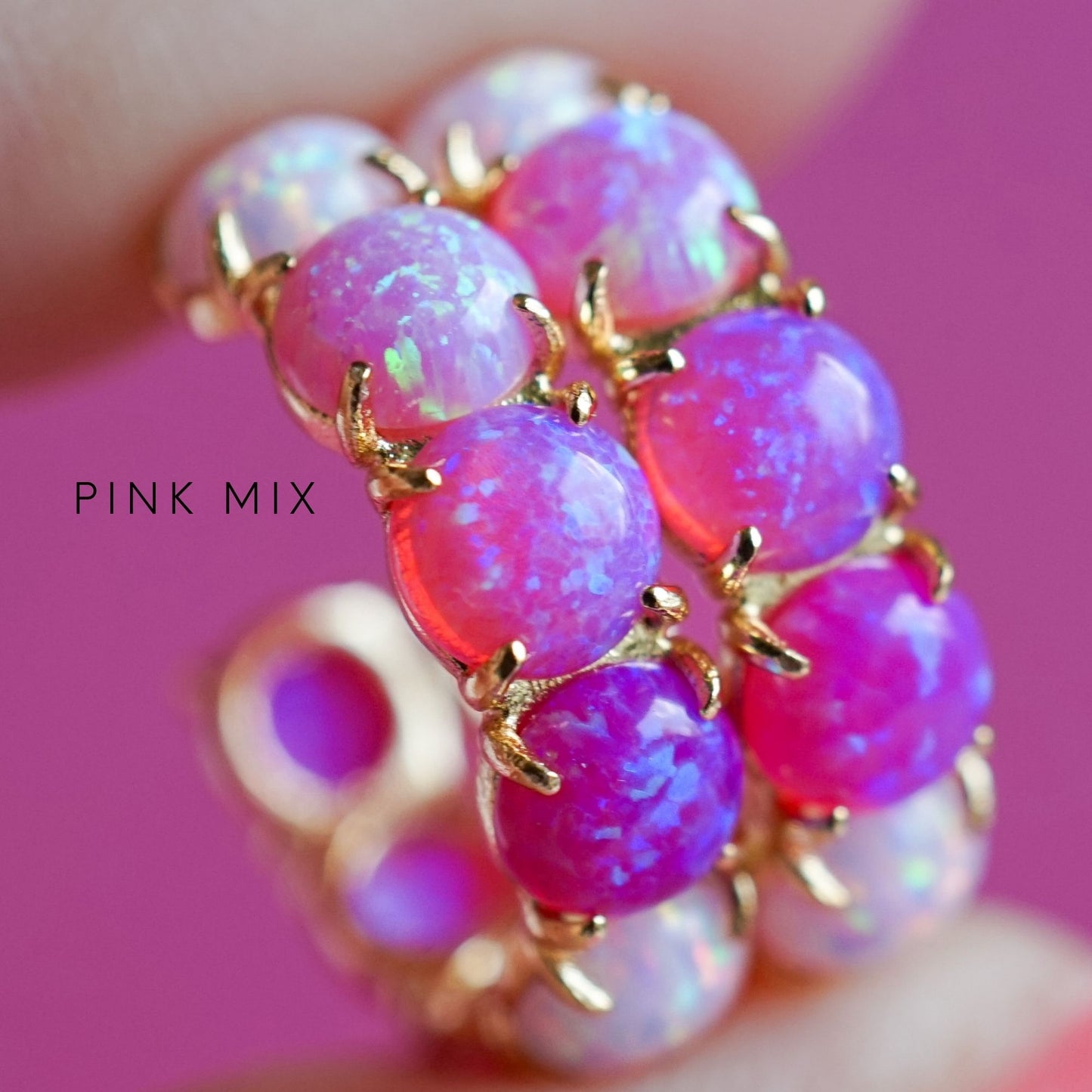 The Pink Lab Opal Hoops