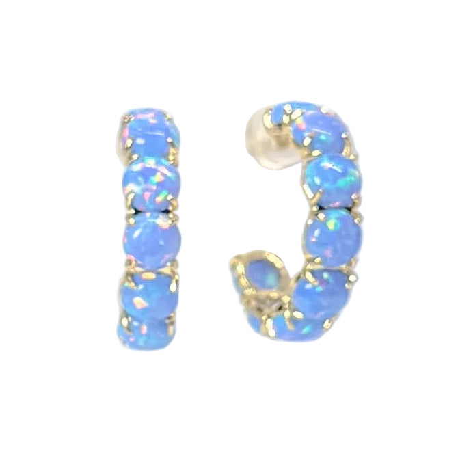 The Blue Opal Hoops