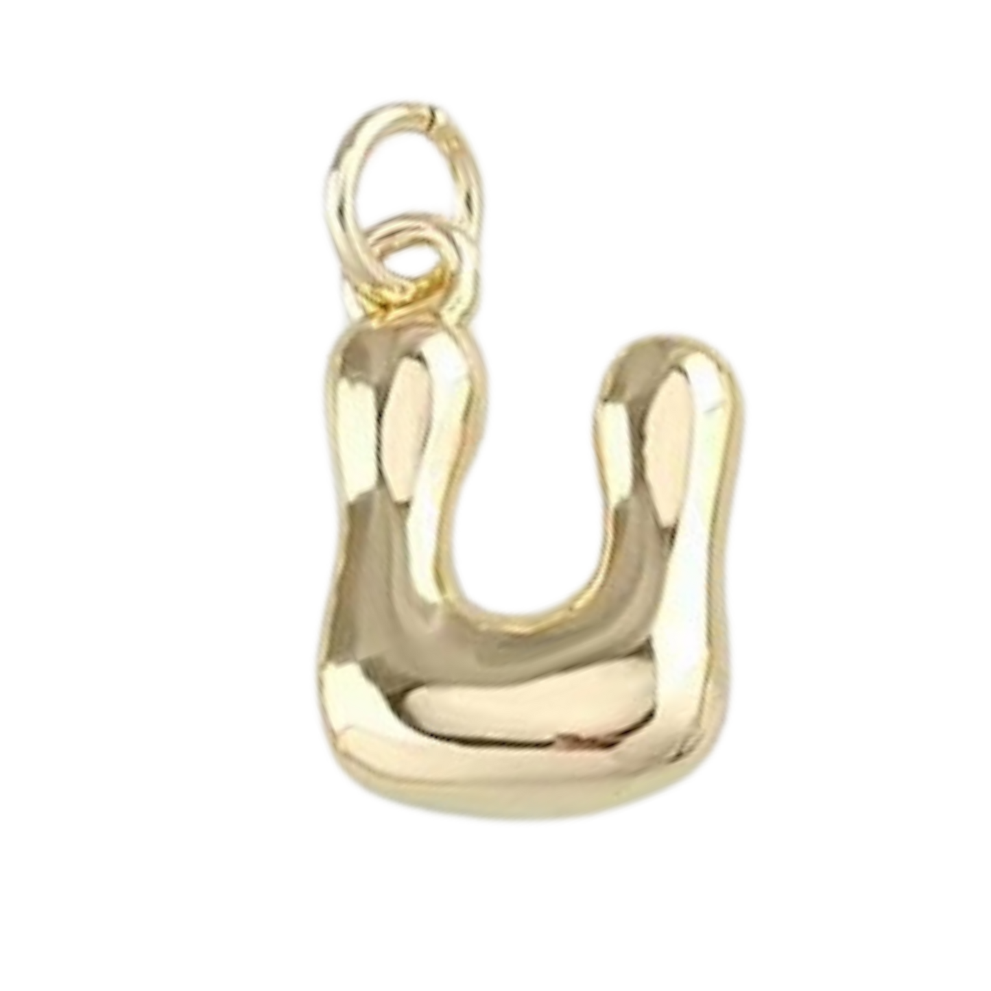 Gold Bubble Letter Charm - Layer It Jewelry