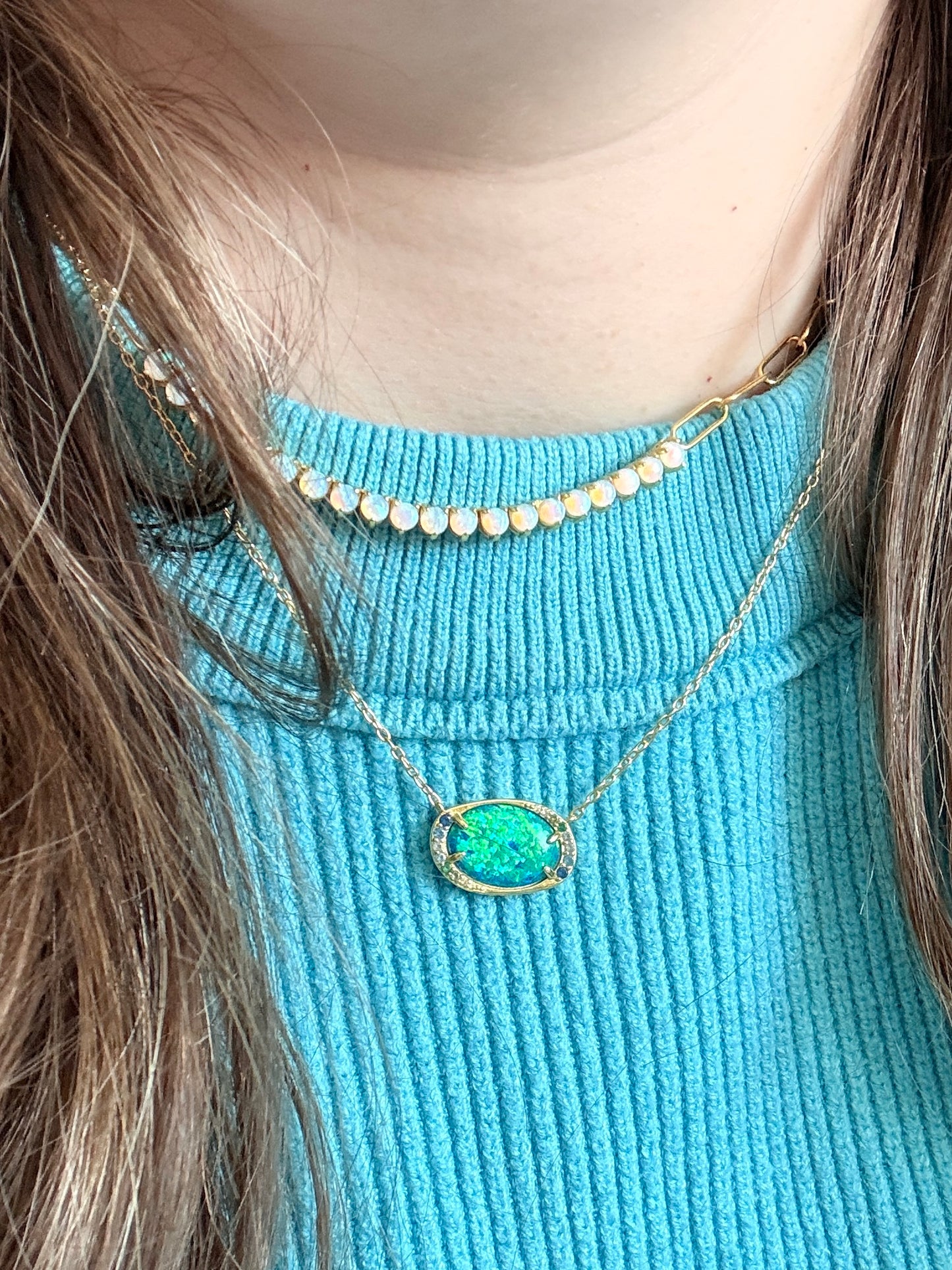 Storm Opal Aurora Necklace