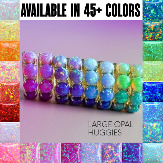 Large Opal Huggies