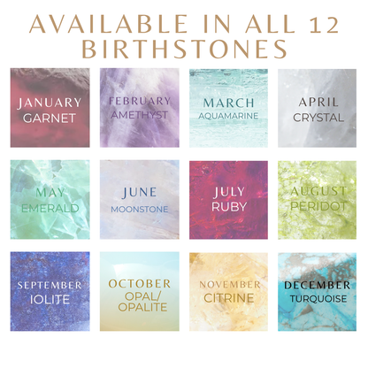 Stella Birthstone Jewelry Set – Star Necklace & Huggie Earrings | Birthstone Gift Set