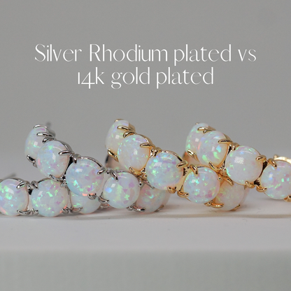 The Yellow & Orange Lab Opal Hoops - Layer It Jewelry