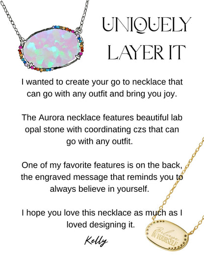 Halo Opal Aurora Necklace