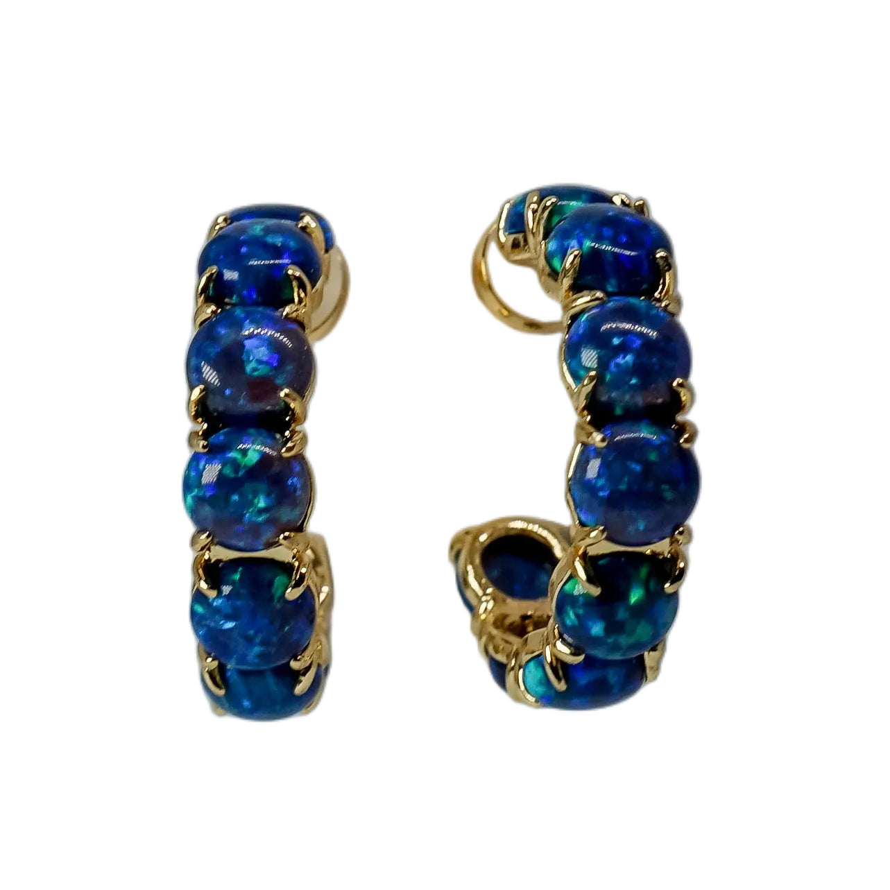 The Blue Opal Hoops