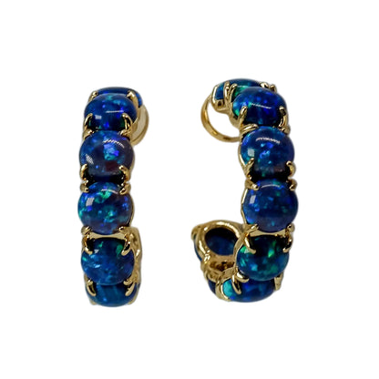 The Blue Opal Hoops