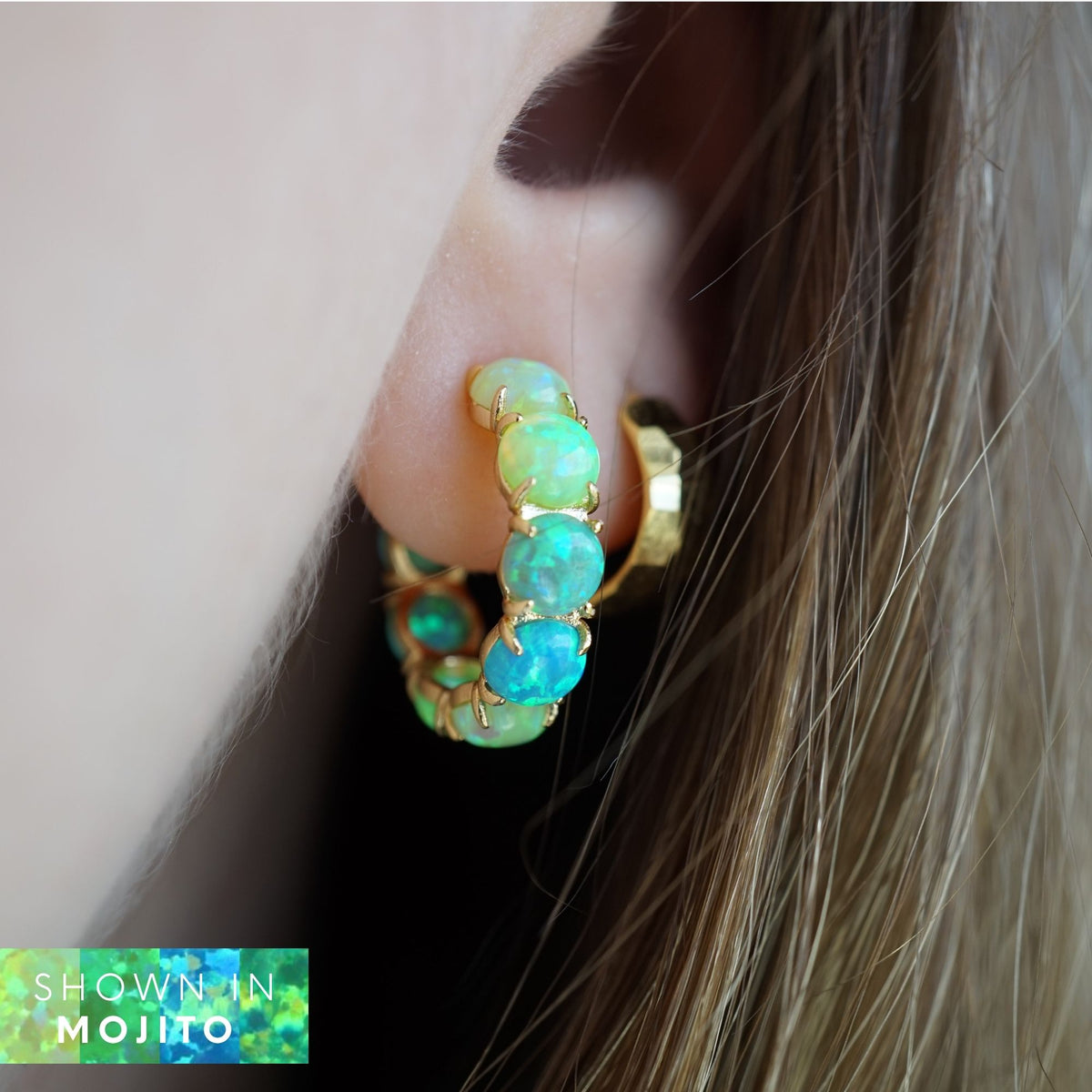 Neon Lab Opal Hoops