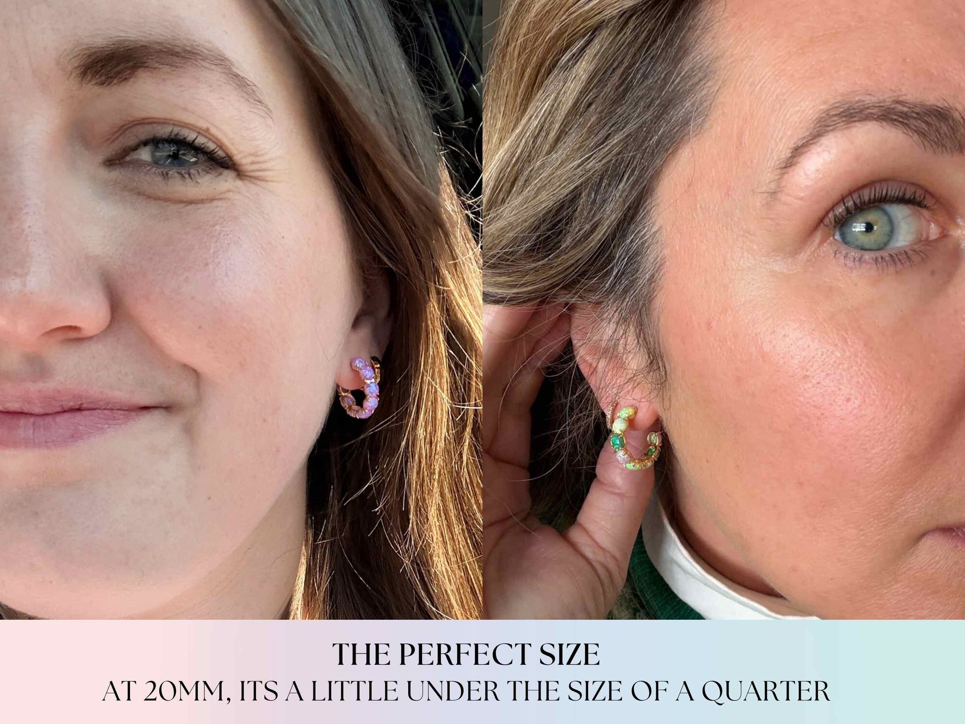 The Lab Opal Hoops | Available in 40+ Colors - Layer It Jewelry