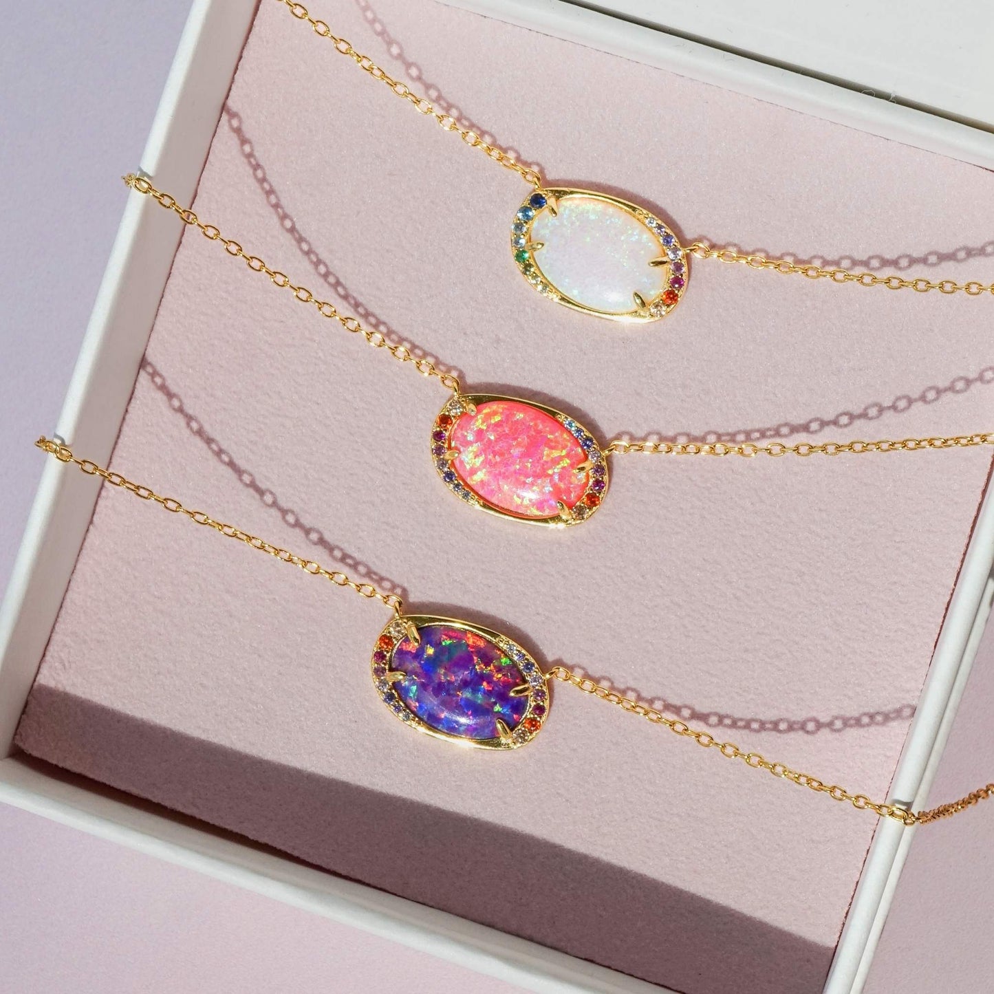 Halo Lab Opal Aurora Necklace - Layer It Jewelry