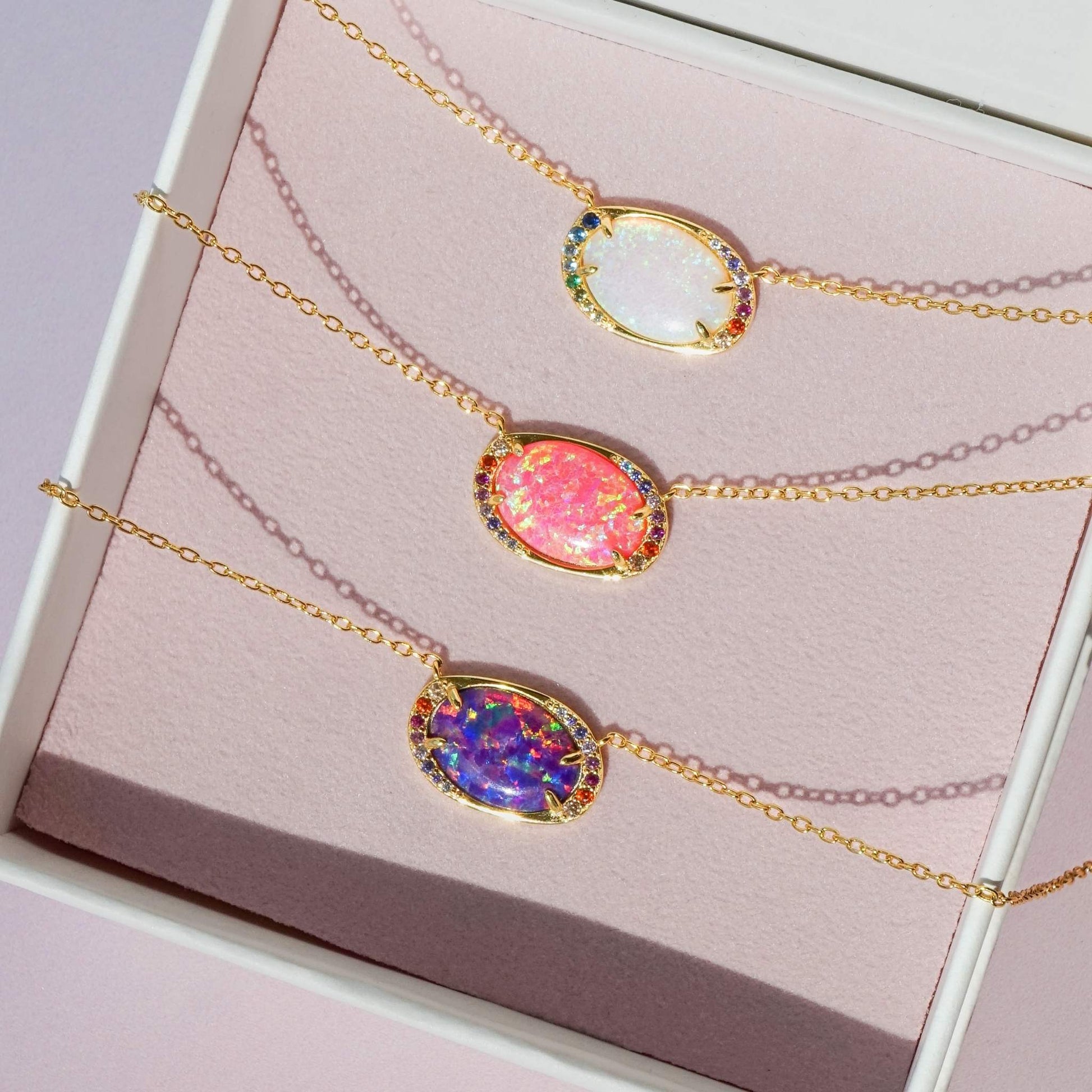 Halo Lab Opal Aurora Necklace - Layer It Jewelry