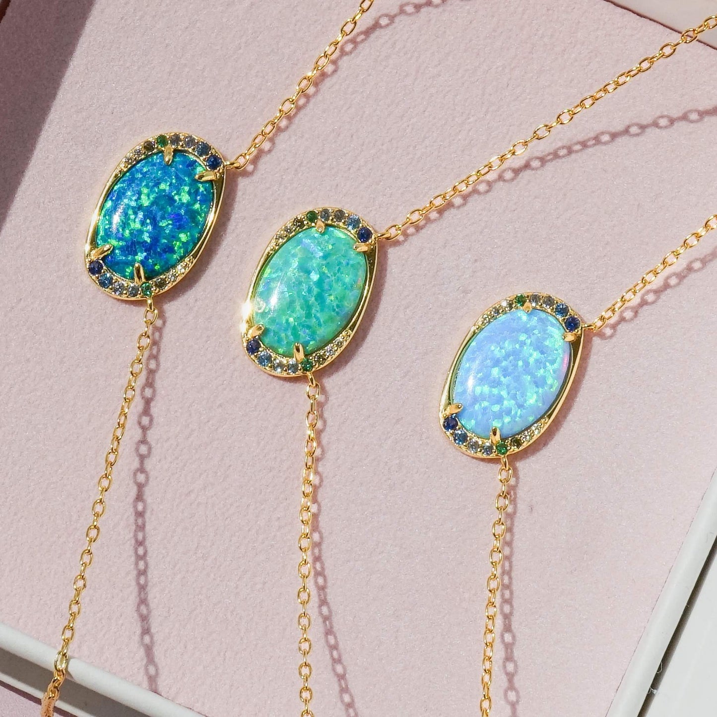 Halo Lab Opal Aurora Necklace - Layer It Jewelry
