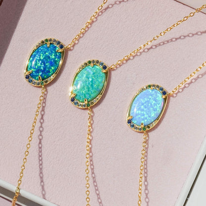 Halo Lab Opal Aurora Necklace - Layer It Jewelry