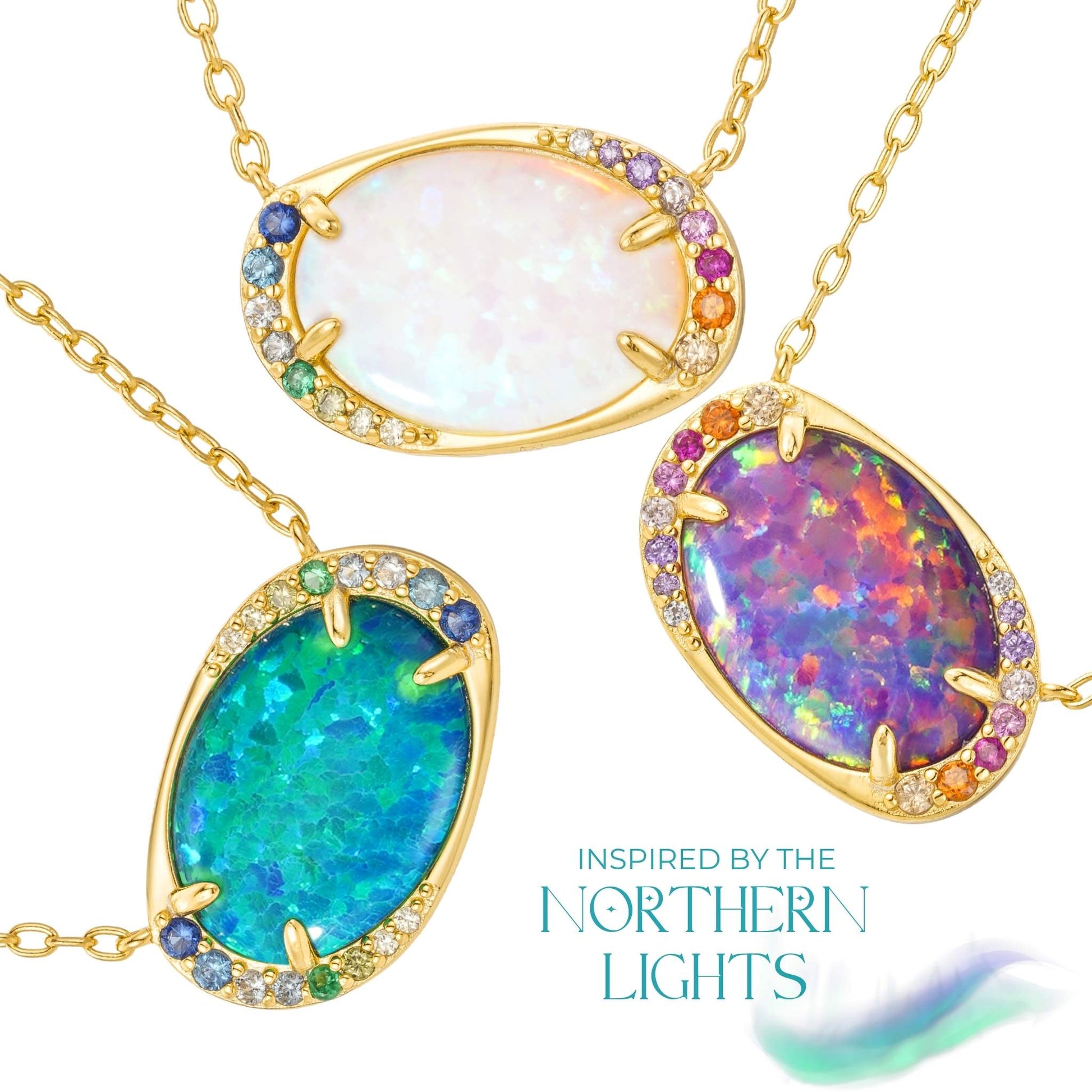 Halo Lab Opal Aurora Necklace - Layer It Jewelry