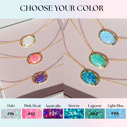Halo Lab Opal Aurora Necklace - Layer It Jewelry