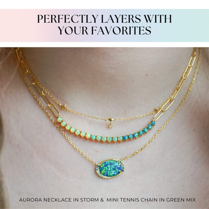 Halo Lab Opal Aurora Necklace - Layer It Jewelry