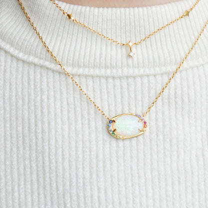 Halo Lab Opal Aurora Necklace - Layer It Jewelry