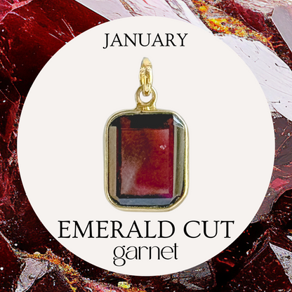 Faceted Emerald Gemstone Charm