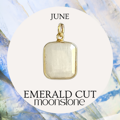 Faceted Emerald Gemstone Charm