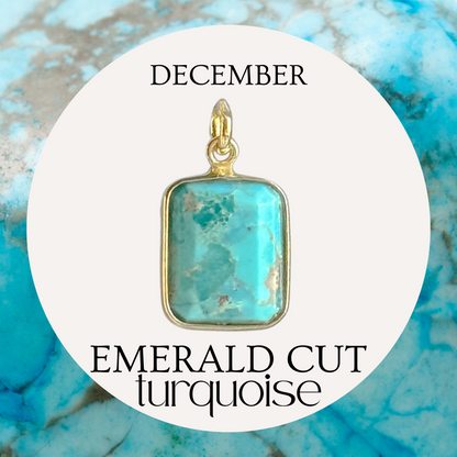 Faceted Emerald Gemstone Charm
