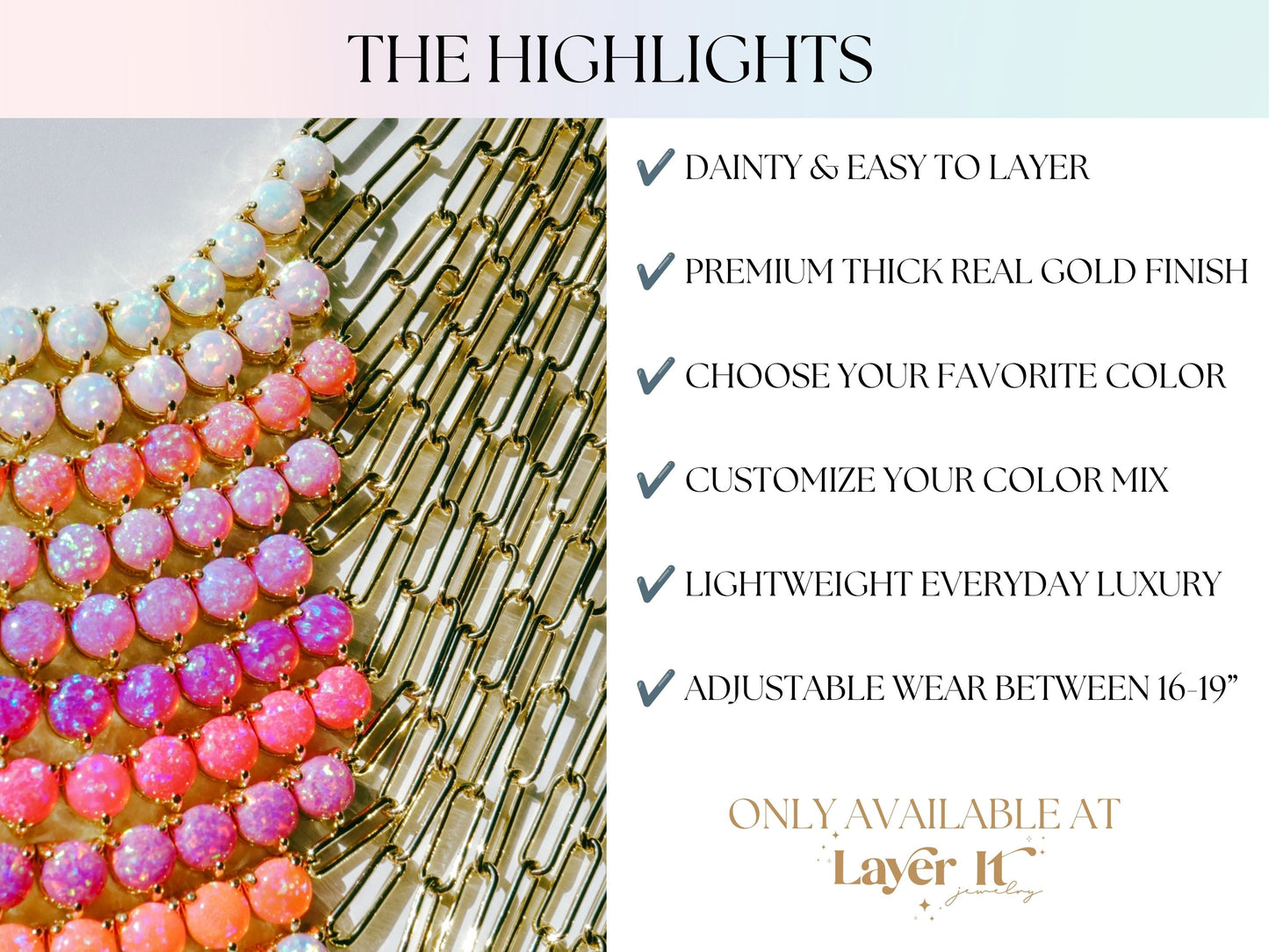 The Opal Tennis Chain - Layer It Jewelry