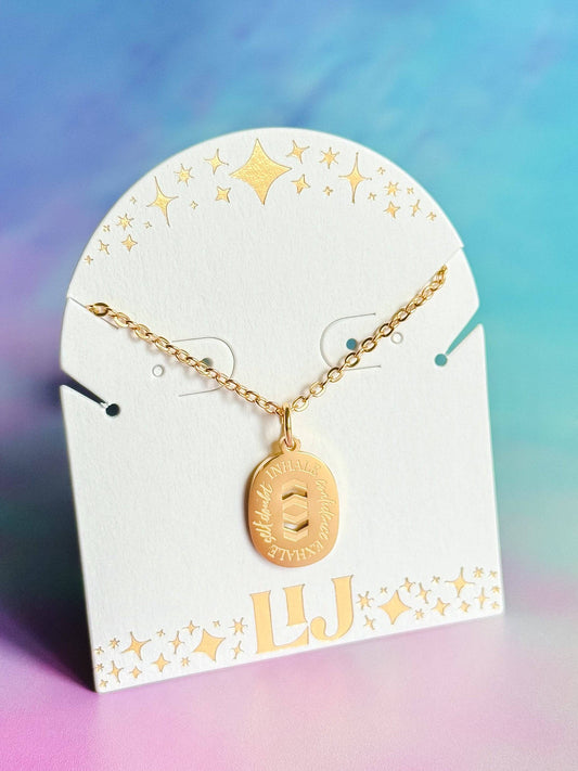 Empowerment Affirmation Necklace ~ Inhale/Exhale - Layer It Jewelry