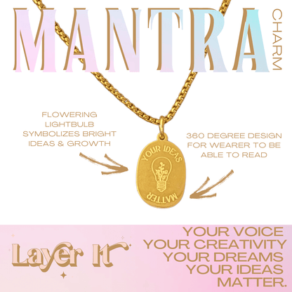 Empowerment Mantra Necklace
 ~ Your Ideas - Layer It Jewelry