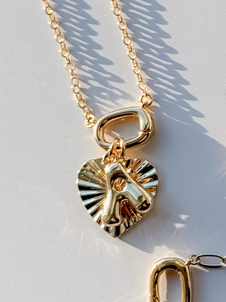 Gold Bubble Letter Charm