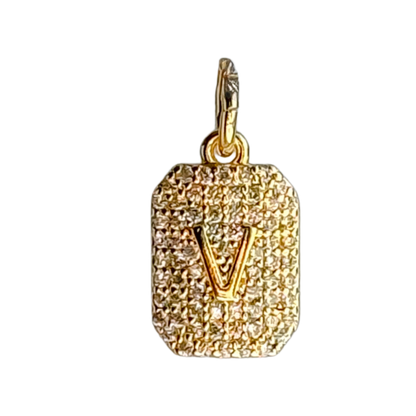 CZ Initial Charm - Layer It Jewelry