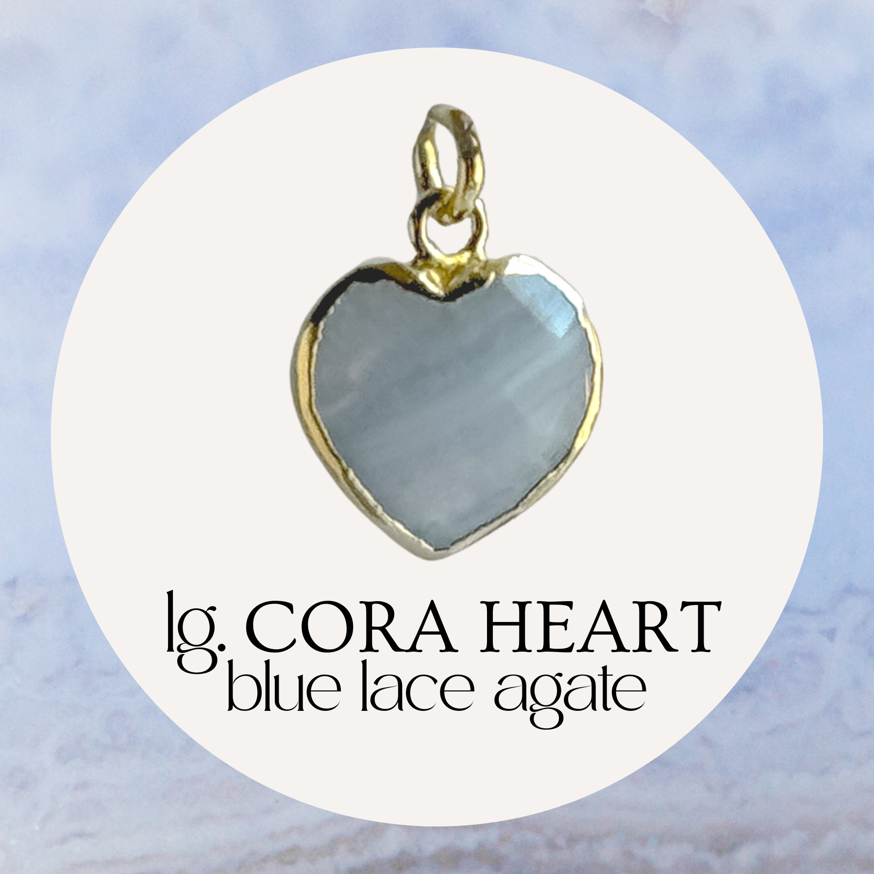 Large Cora Birthstone Heart Charm - Layer It Jewelry