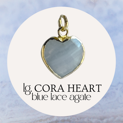 Large Cora Birthstone Heart Charm - Layer It Jewelry