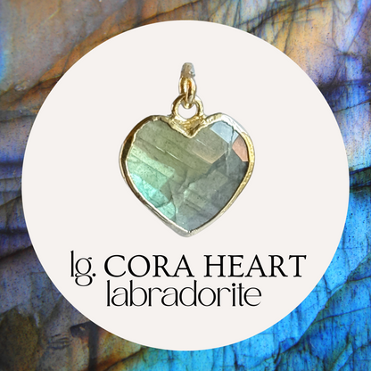 Large Cora Birthstone Heart Charm - Layer It Jewelry