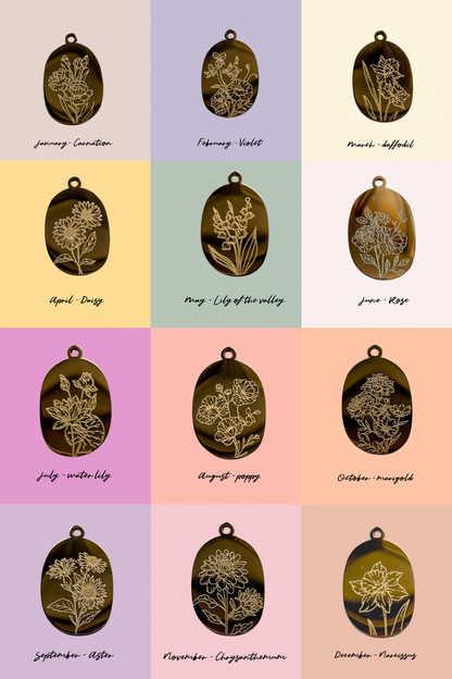 Birthflower Charm - Just the Charm - Layer It Jewelry
