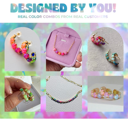 Create your own Opal Hoops - Layer It Jewelry