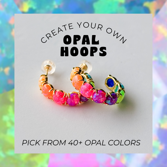 Create your own Opal Hoops - Layer It Jewelry