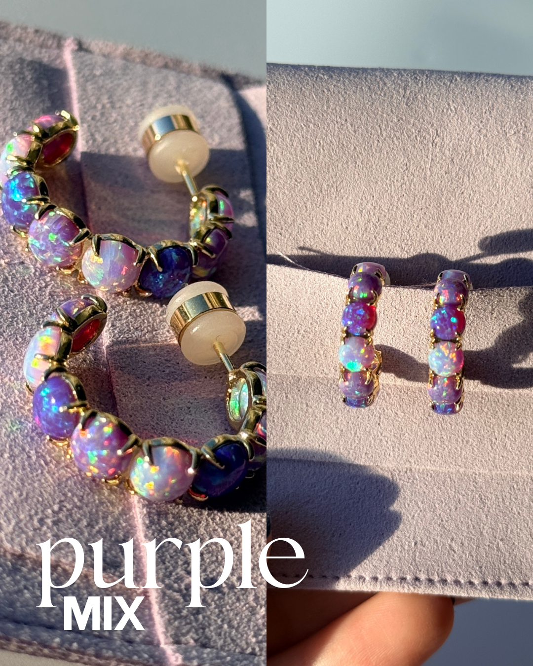 The Opal Hoops ~ Mixes - Layer It Jewelry