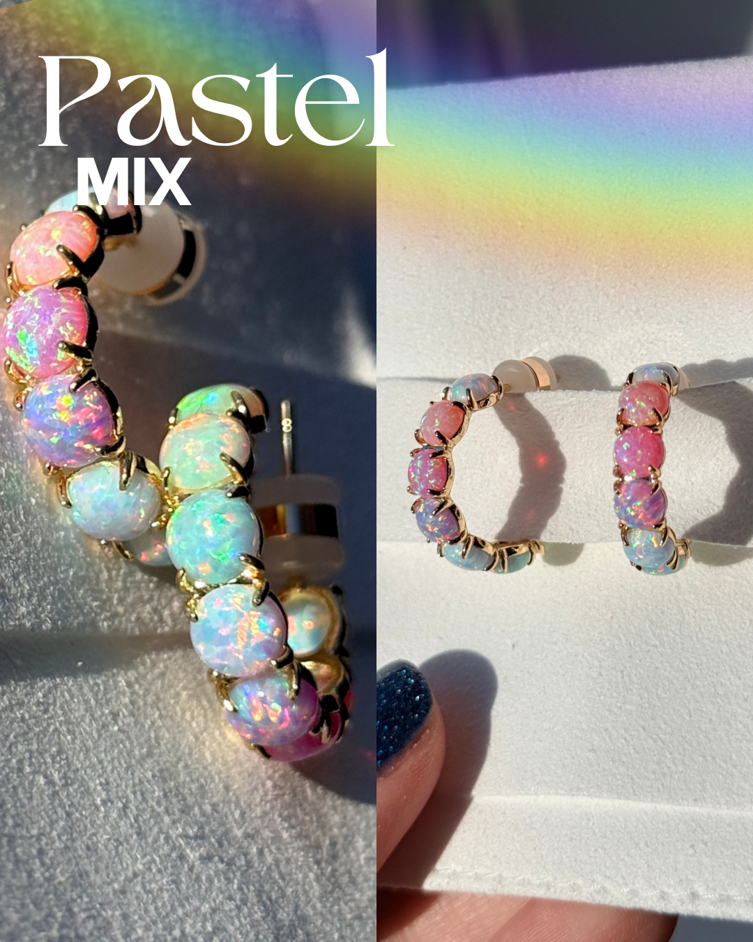 The Opal Hoops ~ Mixes - Layer It Jewelry
